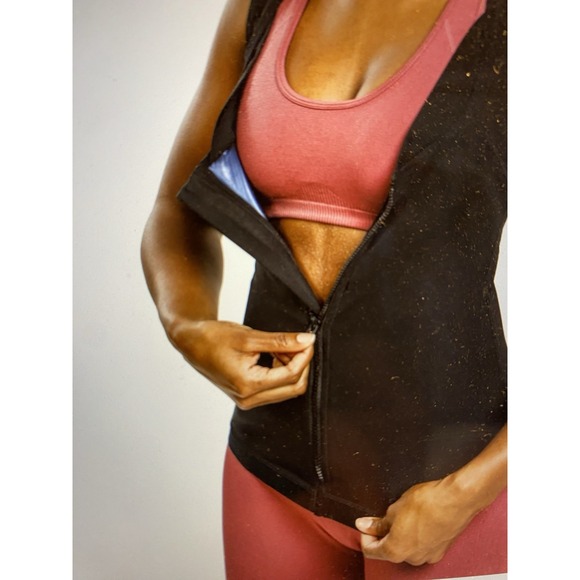 Other - Sweat Shaper Women's ATHLETIC ZIP TANK Black 2XL/3XL WorkOut Sauna Vest